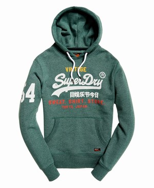 Superdry Sweat Ing Store Férfi Kapucnis Pulóver Zöld | XWHBQ9631